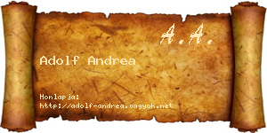 Adolf Andrea névjegykártya