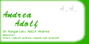 andrea adolf business card